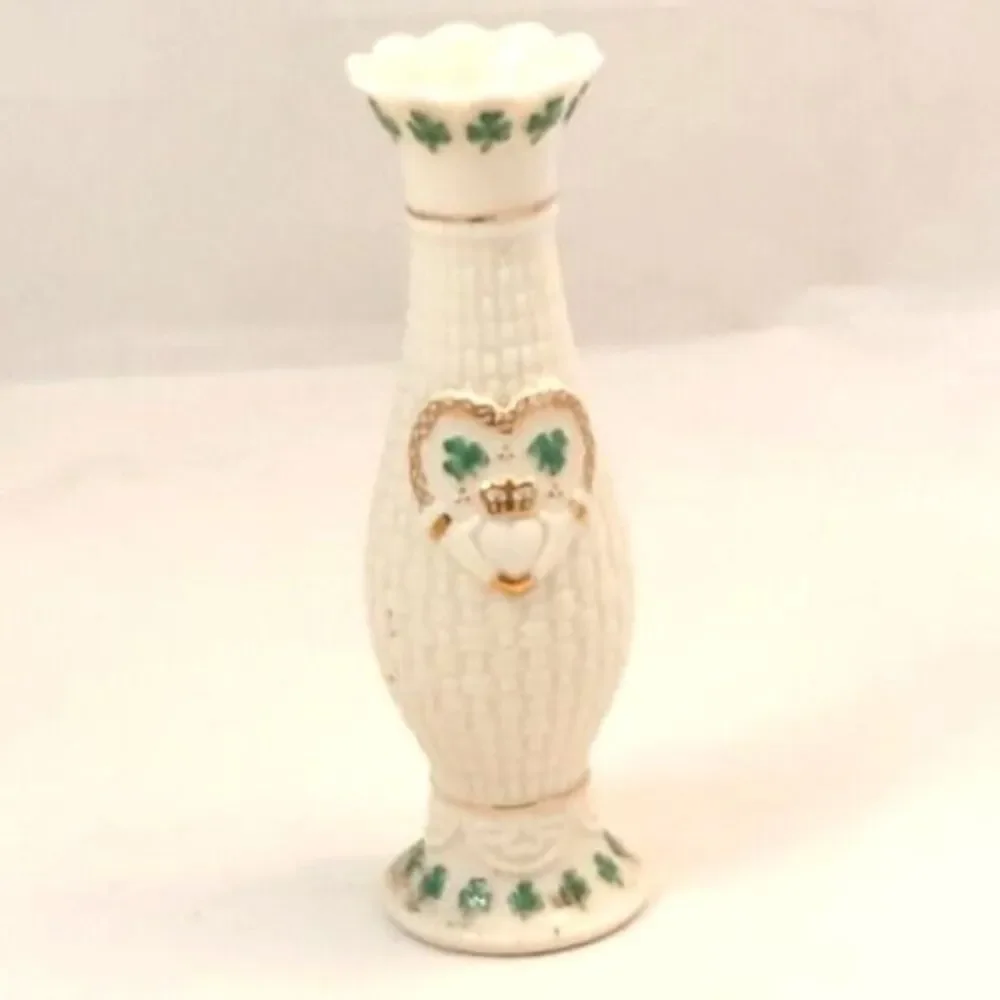 Retired “Irish Rose” Bone China Bud Vase Made for the Danbury Mint 5”